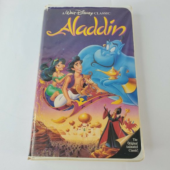 Very RARE 💎Aladdin (VHS) Walt Disney's Black Diamond Classic # 1662